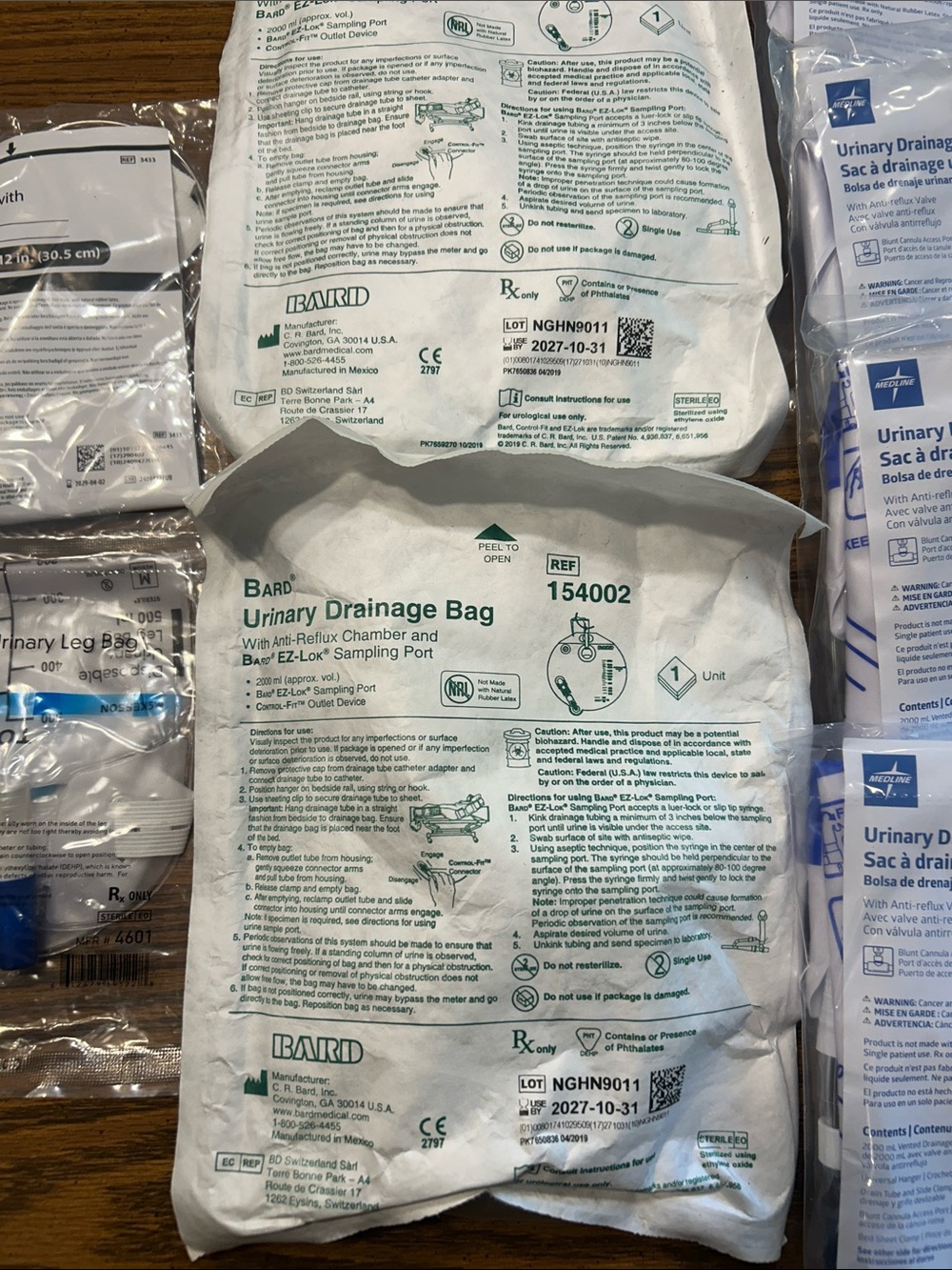 Urinary Drainage Bags Assortment Leg Bags and Night Bags - Picture 5 of 6